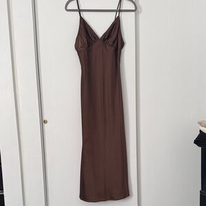 Abercrombie & Fitch Brown Midi Dress